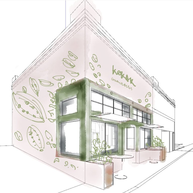 SKETCH OF KOKAK CHOCOLATES IN SAN FRANCISCO, CA